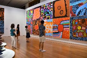 Exhibition of Japanese artist Kusama's work opens in Singapore