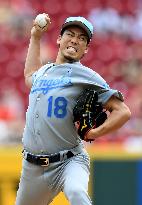 Baseball: Maeda earns 5th win in Dodgers-Reds game