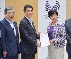 Miyagi gov. asks that Tokyo Games torch relay start from Ishinomaki