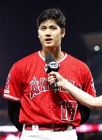 Baseball: Ohtani homers off Kikuchi