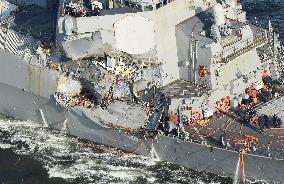 2 crewmen sent to prosecutors over U.S. destroyer, ship collision