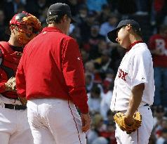 Matsuzaka losing pitcher in game against Rays