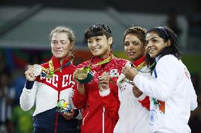Olympics: Medalists of women's 58-kg wrestling