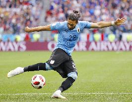 Football: Uruguay vs France at World Cup