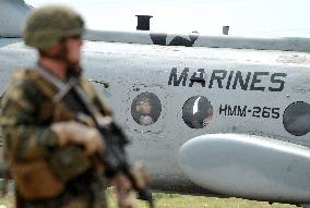 Japanese evacuation drill in Thailand