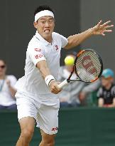 Nishikori competes in Wimbledon 3rd round