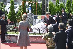 Belgian queen attends Manneken Pis costume-unveiling ceremony in Japan