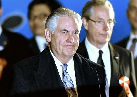 Tillerson set to focus on N. Korea response in 1st Japan visit