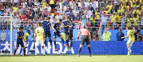 Football: Japan vs Colombia at World Cup
