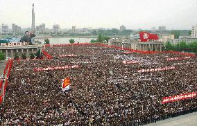 100,000 N. Koreans rally over ship sinking