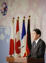 Kishida attends press conference after G-7 meeting