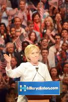 Clinton declares victory in race for Democratic nomination