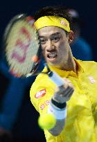 Nishikori advances to 2nd round of Swiss Indoors