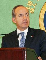 Mexican president speaks about global warming