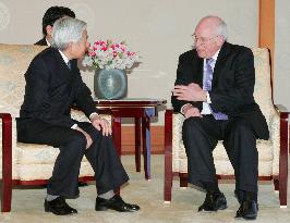 Cheney meets with Japanese emperor