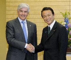 Aso meets with Canadian Foreign Minister Cannon