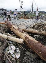 Heavy rain wrecks havoc in western Japan