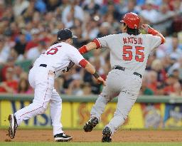 Angels' Matsui plays against Red Sox