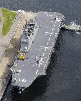 Drill on Japanese 'helicopter carrier' Hyuga