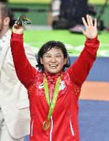 Olympics: Dosho at women's wrestling award ceremony