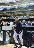 Matsui practices at new Yankee Stadium