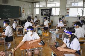 Face shields during school lesson cause controversy