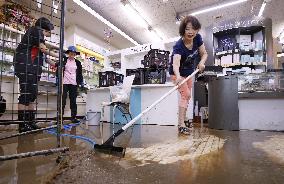 Aftermath of torrential rain in southwestern Japan