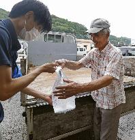 Aftermath of torrential rain in southwestern Japan