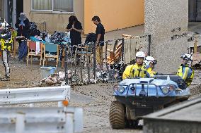 Aftermath of torrential rain in southwestern Japan