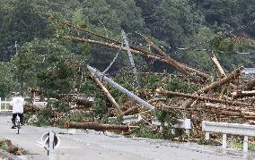 Aftermath of torrential rain in southwestern Japan