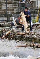 Aftermath of torrential rain in southwestern Japan