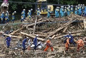 Aftermath of torrential rain in southwestern Japan