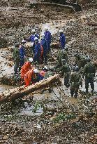 Aftermath of torrential rain in southwestern Japan