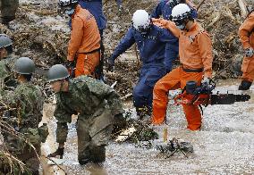 Aftermath of torrential rain in southwestern Japan