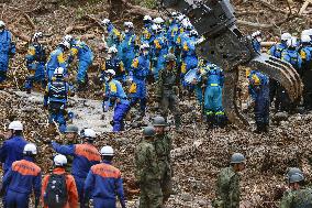 Aftermath of torrential rain in southwestern Japan