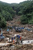 Aftermath of torrential rain in southwestern Japan