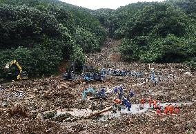 Aftermath of torrential rain in southwestern Japan