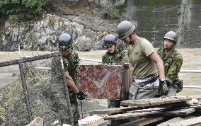 Aftermath of torrential rain in southwestern Japan