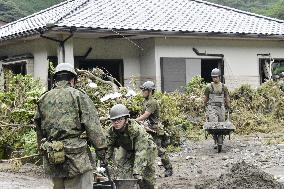 Aftermath of torrential rain in southwestern Japan