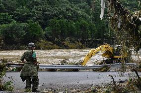 Aftermath of torrential rain in southwestern Japan