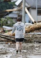 Aftermath of torrential rain in southwestern Japan