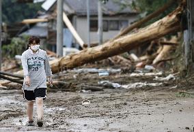 Aftermath of torrential rain in southwestern Japan