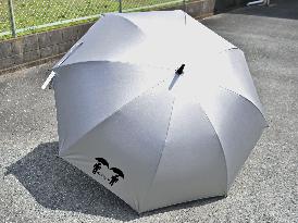 Large umbrella to enable users to keep social distancing