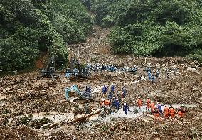 Aftermath of torrential rain in southwestern Japan