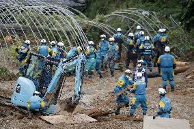 Aftermath of torrential rain in southwestern Japan