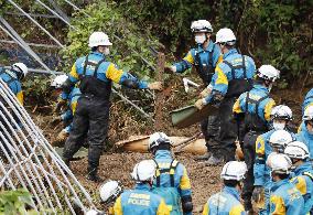 Aftermath of torrential rain in southwestern Japan