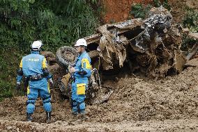 Aftermath of torrential rain in southwestern Japan