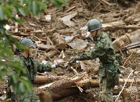 Aftermath of torrential rain in southwestern Japan