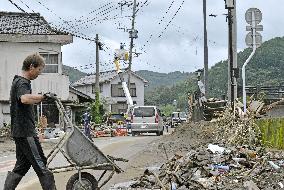 Aftermath of torrential rain in southwestern Japan