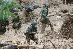 Aftermath of torrential rain in southwestern Japan